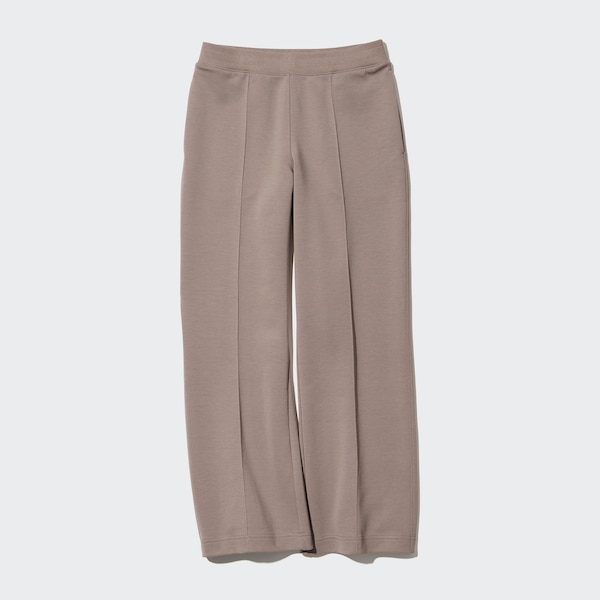 Beige Women Uniqlo Dry Sweat Track Pants | 0523-EPVUN