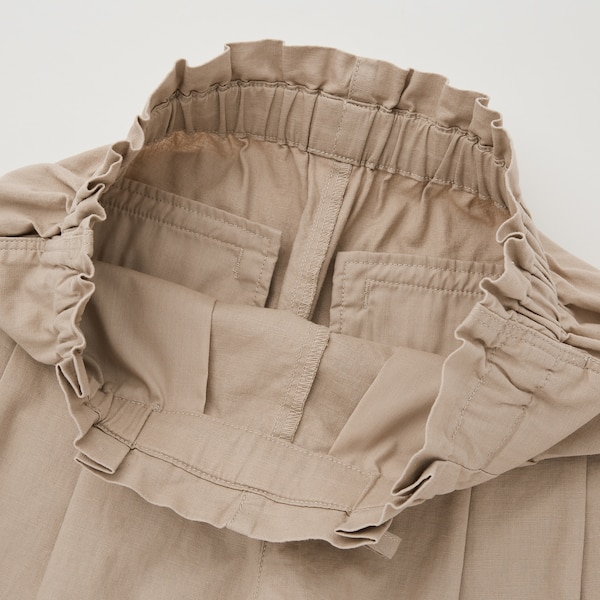 Beige Women Uniqlo Linen-Cotton Shorts | 2479-FXRAJ