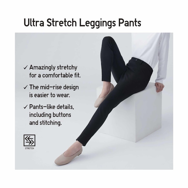 Beige Women Uniqlo Ultra Stretch Leggings | 0235-BNDGO