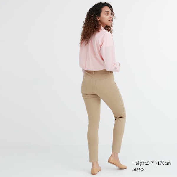 Beige Women Uniqlo Ultra Stretch Leggings | 6705-OTEKV