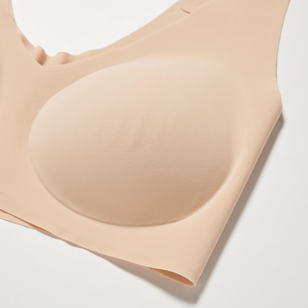 Beige Women Uniqlo Wireless Bras | 1579-FHTIS