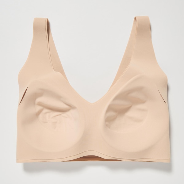 Beige Women Uniqlo Wireless Bras | 1579-FHTIS