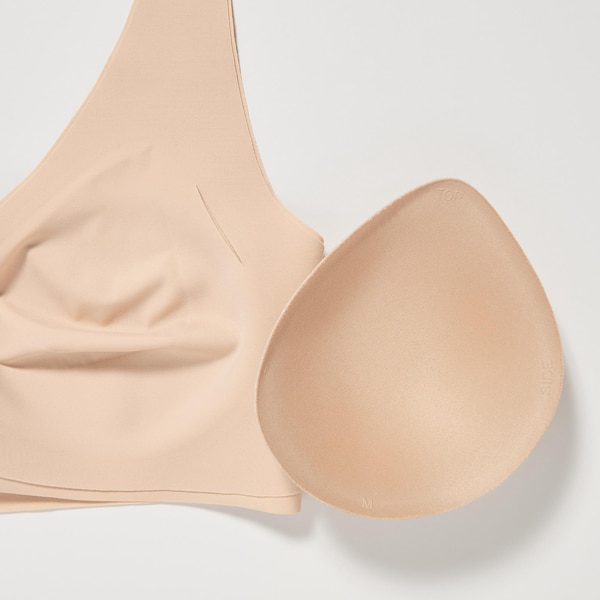 Beige Women Uniqlo Wireless Bras | 1579-FHTIS