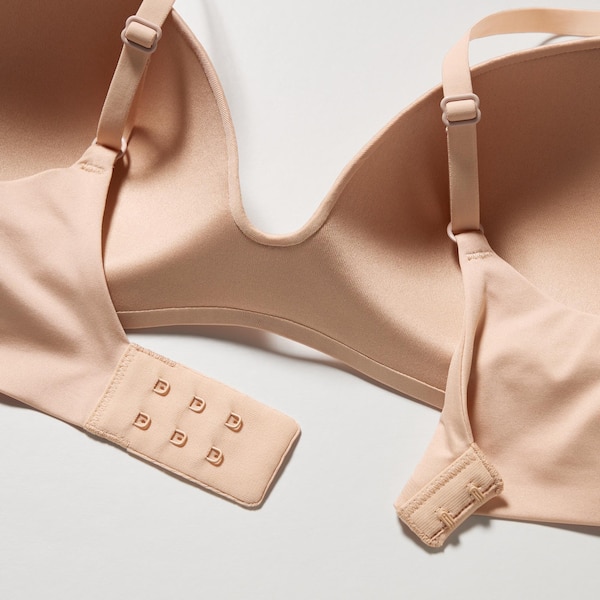 Beige Women Uniqlo Wireless Bras | 7615-NYPSV