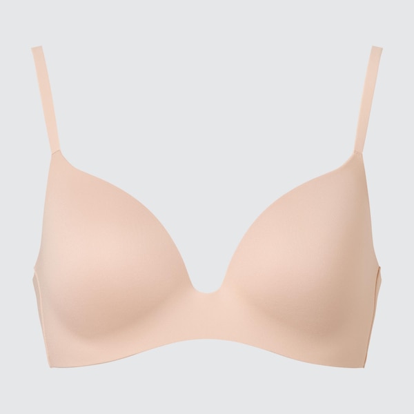 Beige Women Uniqlo Wireless Bras | 7615-NYPSV