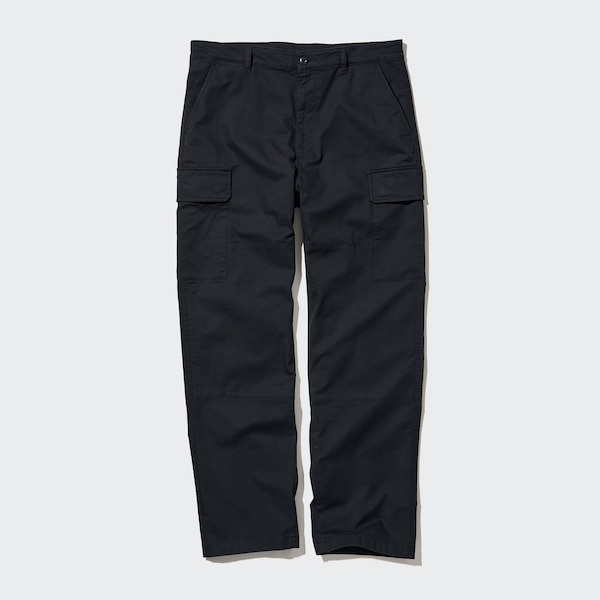 Black Men Uniqlo Cargo Utility Work Pants | 3628-IGEAP