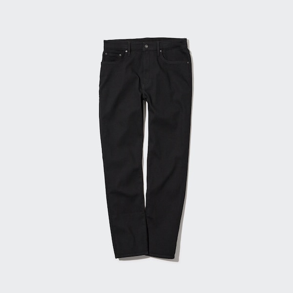 Black Men Uniqlo EZY Ultra Stretch Jeans | 7920-CHXWT