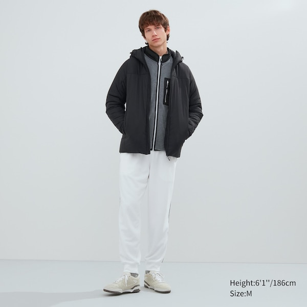 Black Men Uniqlo Light Warm Padded Parka | OCSWNK-809