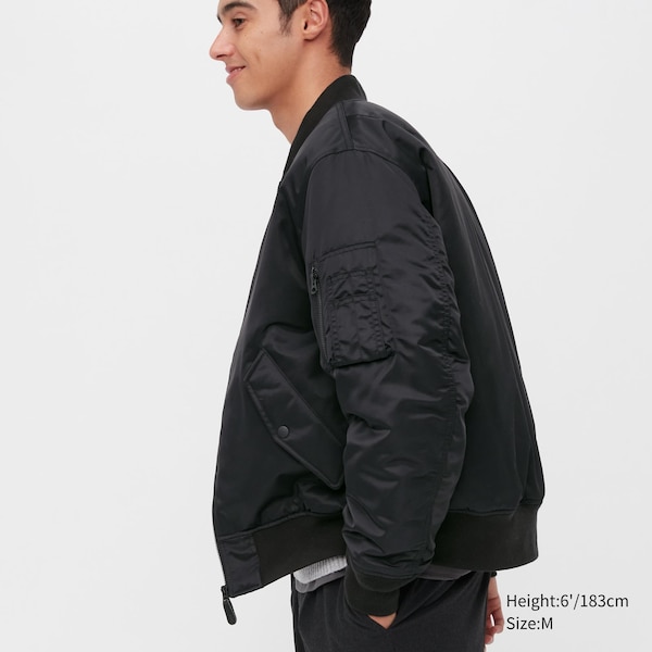 Black Men Uniqlo MA-1 Blouson jackets | 2670-YPXBO