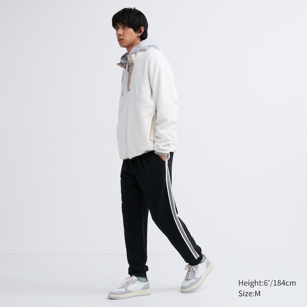 Black Men Uniqlo Side-Stripe Sweatpants | 5086-HZTRI