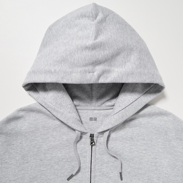 Black Men Uniqlo Sweat Full-Zip Hoodie | 8903-RWBQZ