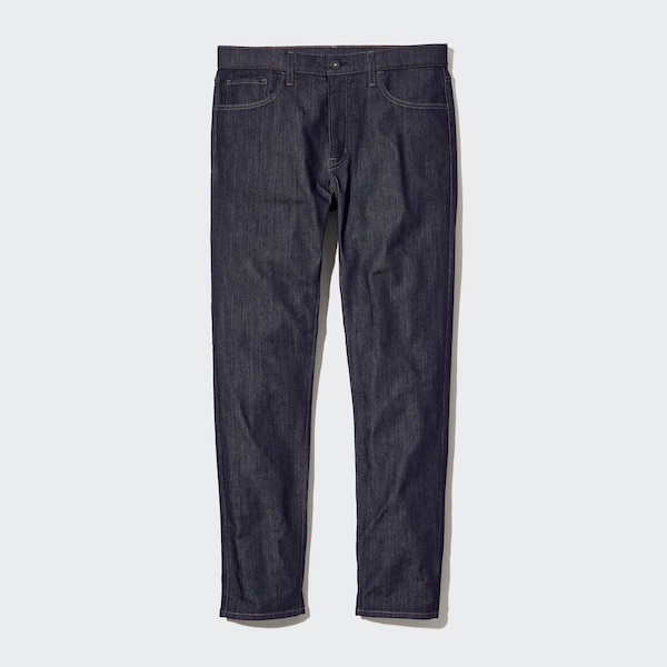 Black Men Uniqlo Tech Denim Skinny Fit Jeans | 8543-HNCYM