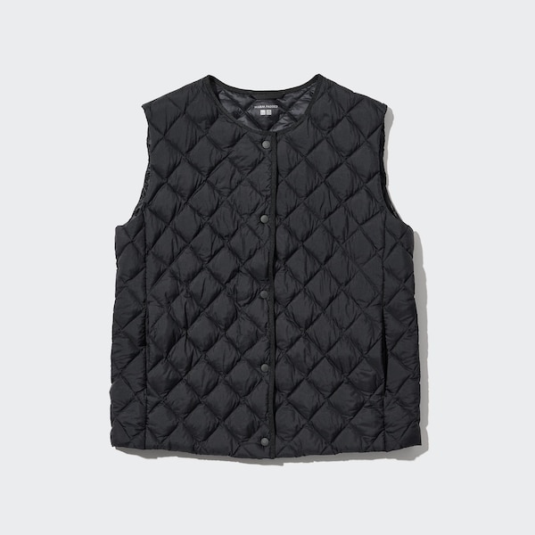 Black Women Uniqlo PUFFTECH Quilted Vest | 2046-AWPOR