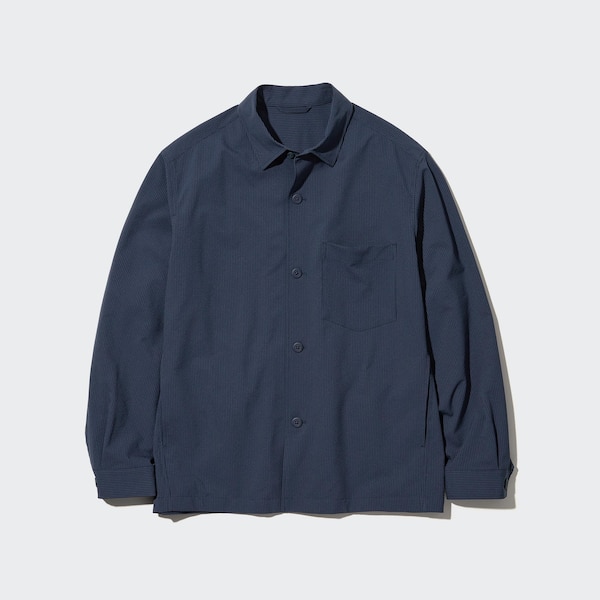 Blue Men Uniqlo AirSense Shirt jackets | MZJHAC-514