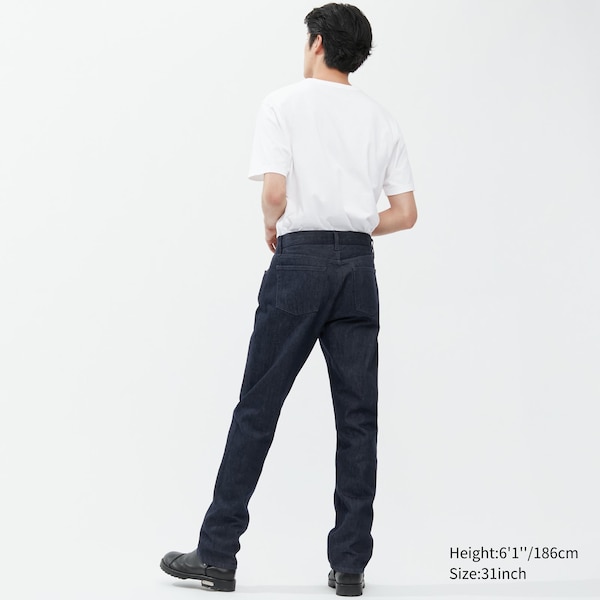 Blue Men Uniqlo Classic Cut Jeans | 5839-UBSPQ