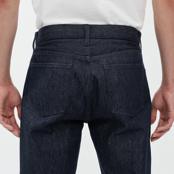 Blue Men Uniqlo Classic Cut Jeans | 5839-UBSPQ