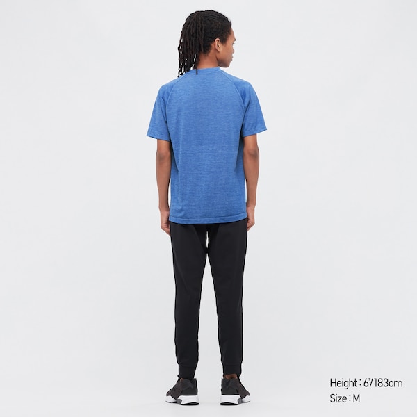 Blue Men Uniqlo DRY-EX Crew Neck Short-Sleeve T Shirts | 5162-OADVE