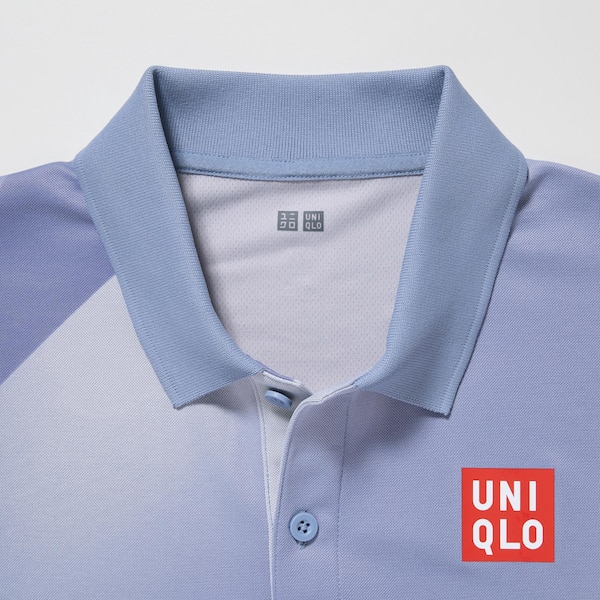 Blue Men Uniqlo DRY-EX Polo Shirt | 6841-WMVBJ