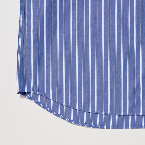 Blue Men Uniqlo Extra Fine Cotton Broadcloth Long-Sleeve Shirts | 8574-VTJUE