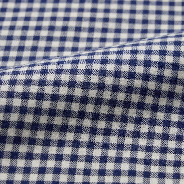 Blue Men Uniqlo Flannel Checked Long-Sleeve Shirts | 4281-ALVSF