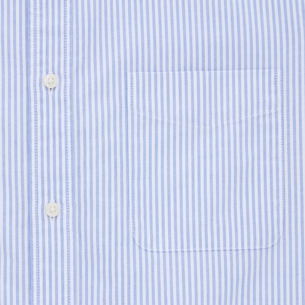 Blue Men Uniqlo Oxford Striped Slim-Fit Long-Sleeve Shirts | 1496-CRLSN