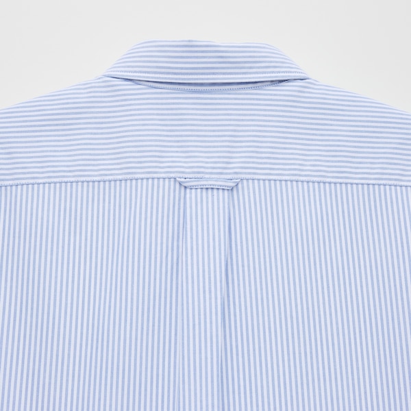 Blue Men Uniqlo Oxford Striped Slim-Fit Long-Sleeve Shirts | 1496-CRLSN