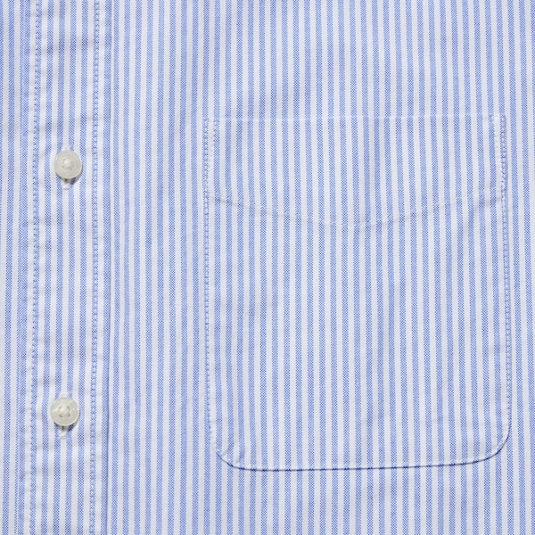 Blue Men Uniqlo Oxford Striped Slim-Fit Long-Sleeve Shirts | 8304-PSQFV