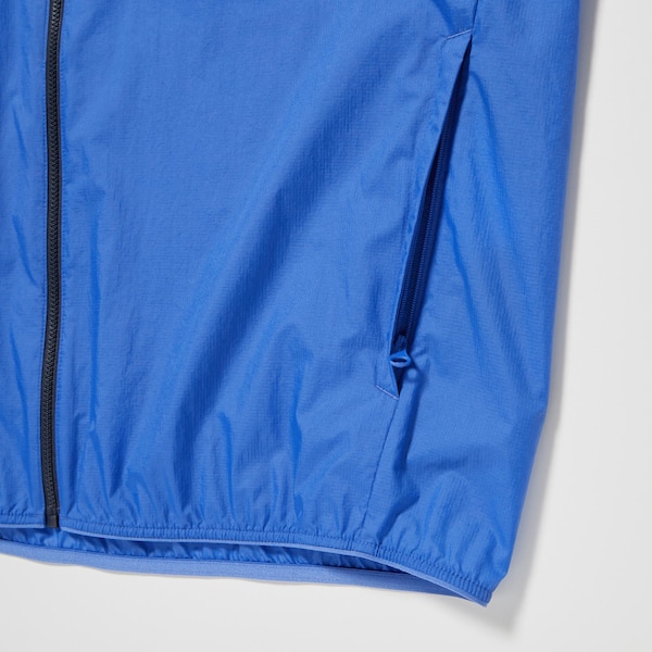 Blue Men Uniqlo Pocketable UV Protection 3D Cut Parka | ITLEZX-745