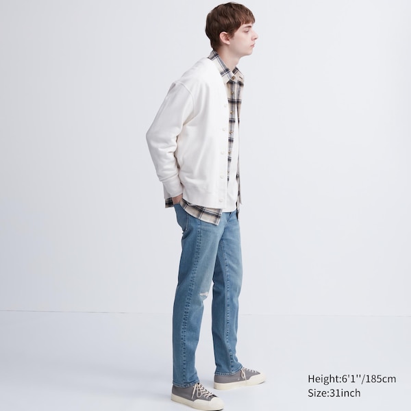 Blue Men Uniqlo Slim-Fit Jeans | 3295-KOQDG