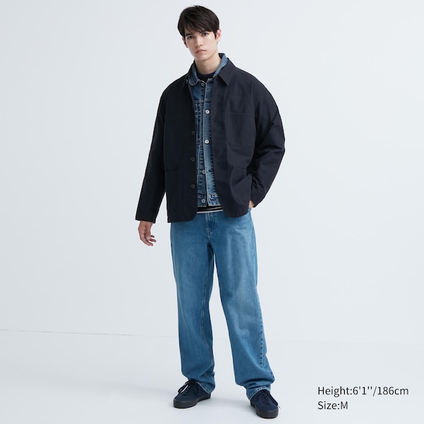 Blue Men Uniqlo Utility jackets | WJUGQV-584