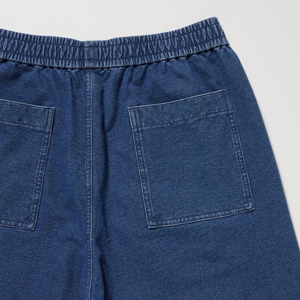 Blue Men Uniqlo Washed Jersey Denim Jogger | 5214-TMCOX