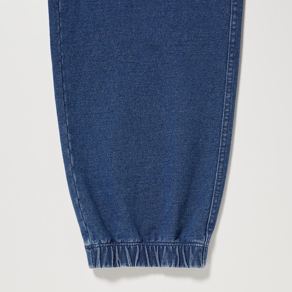 Blue Men Uniqlo Washed Jersey Denim Jogger | 5214-TMCOX