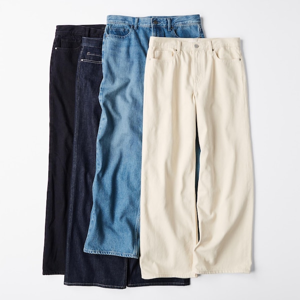 Blue Women Uniqlo Baggy Jeans | 0159-PSLFH