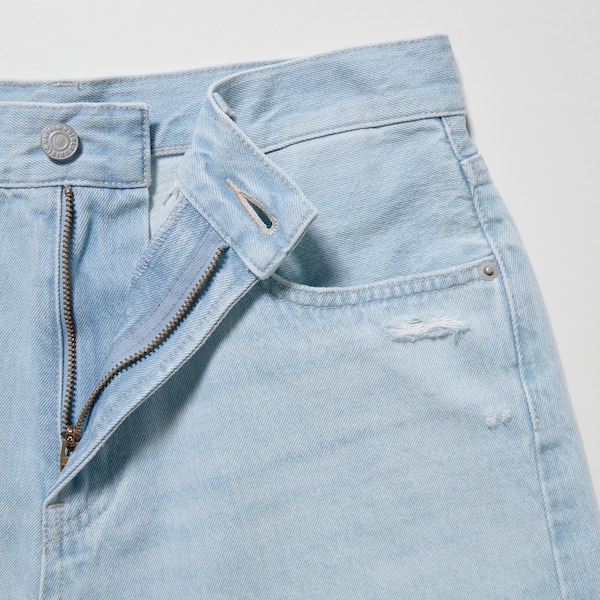 Blue Women Uniqlo Boyfriend Denim Shorts | 1379-EXTFP