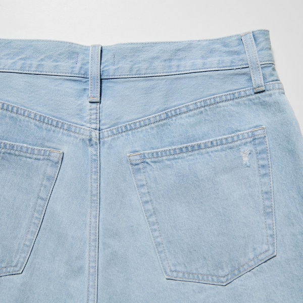 Blue Women Uniqlo Boyfriend Denim Shorts | 1379-EXTFP