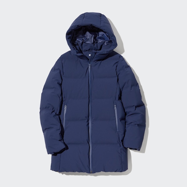 Blue Women Uniqlo Seamless Down Short Coats | 5748-YEUQA