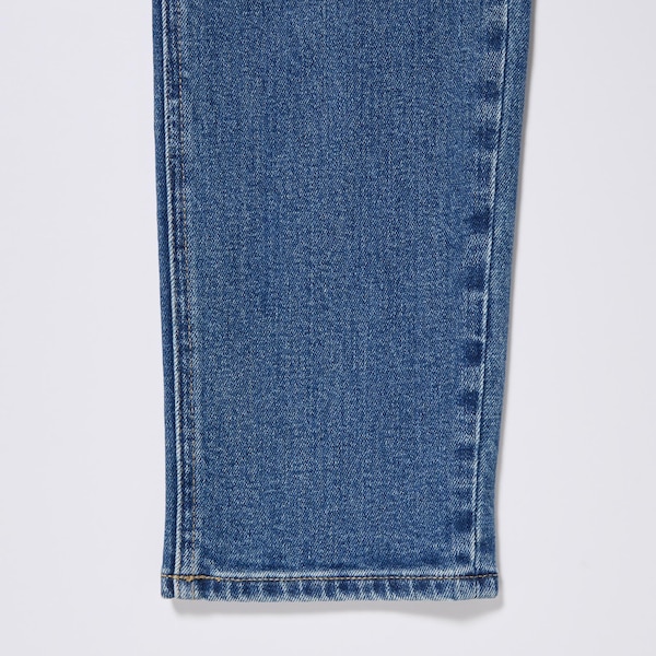 Blue Women Uniqlo Stretch Slim Straight Jeans | 1268-YOPWN