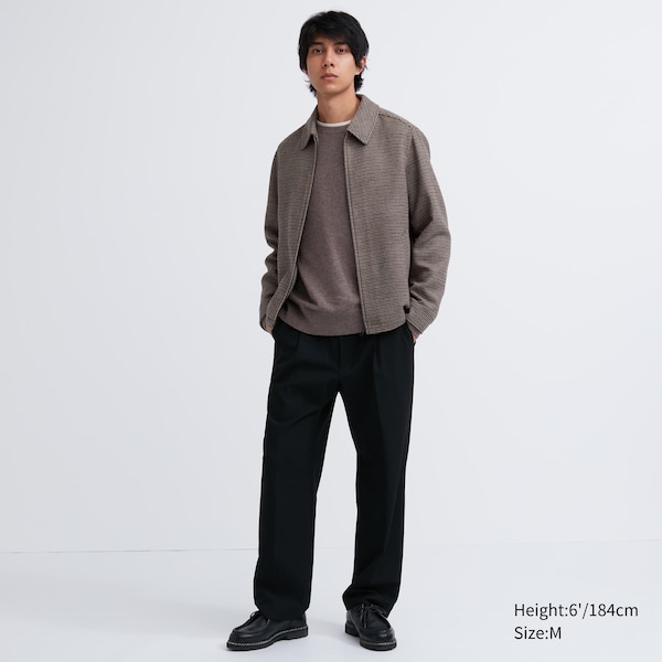 Brown Men Uniqlo Single Collar Short Blouson jackets | GAMXUL-562