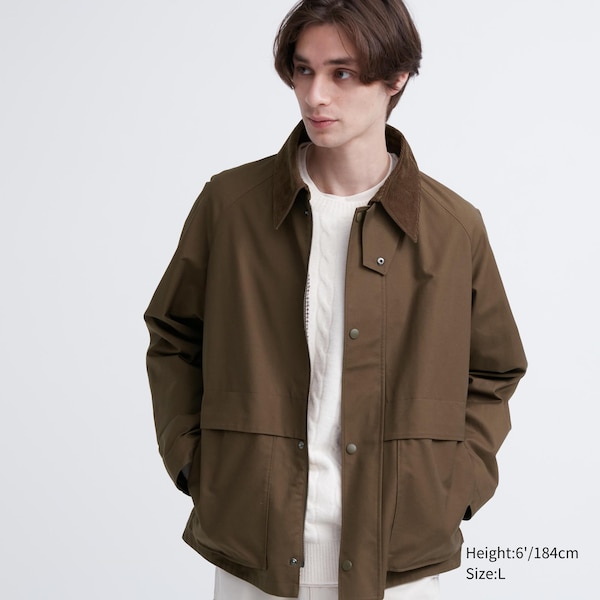 Brown Men Uniqlo Utility Short Blouson jackets | XFMDAY-507