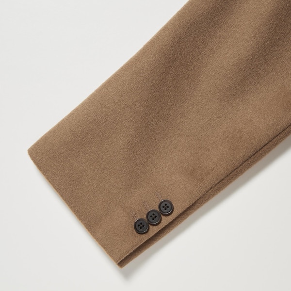 Brown Men Uniqlo Wool Cashmere Chesterfield Coats | JXNUKP-347