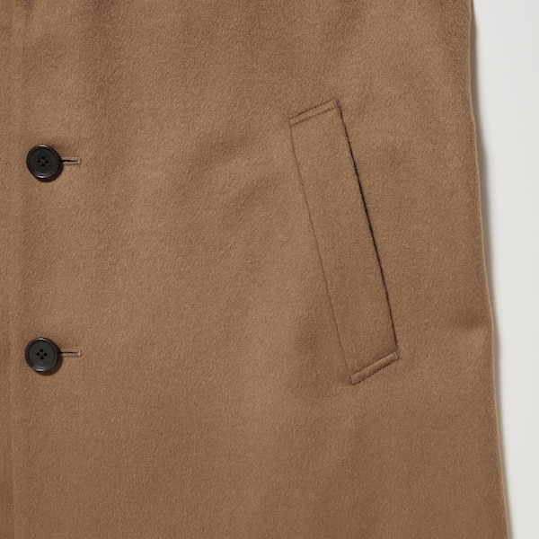 Brown Men Uniqlo Wool Cashmere Chesterfield Coats | JXNUKP-347