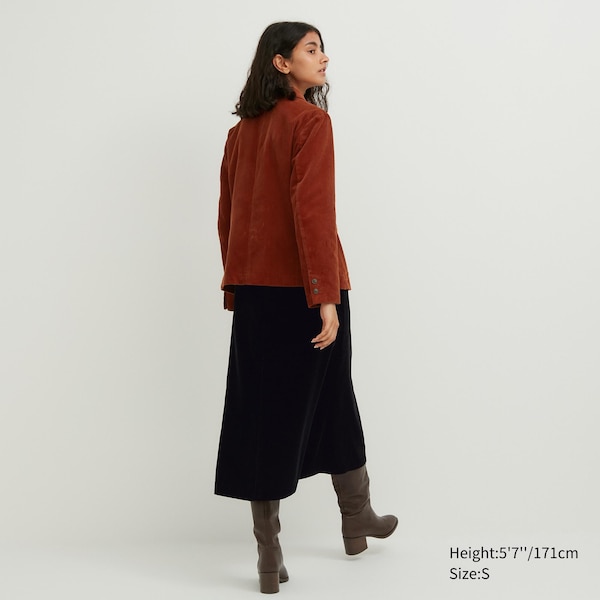 Brown Women Uniqlo Corduroy Double-Breasted jackets | 6215-DGLWU