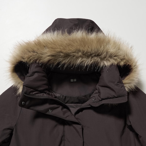 Brown Women Uniqlo Hybrid Down Coats | 4816-NAPFO