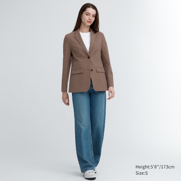 Brown Women Uniqlo Tailored jackets | 6057-ZOMVE