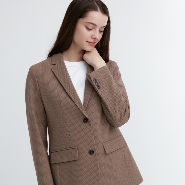 Brown Women Uniqlo Tailored jackets | 6057-ZOMVE