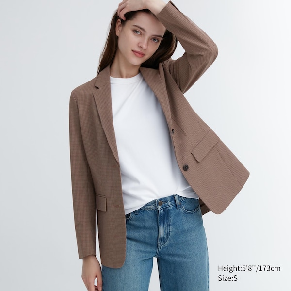 Brown Women Uniqlo Tailored jackets | 6057-ZOMVE