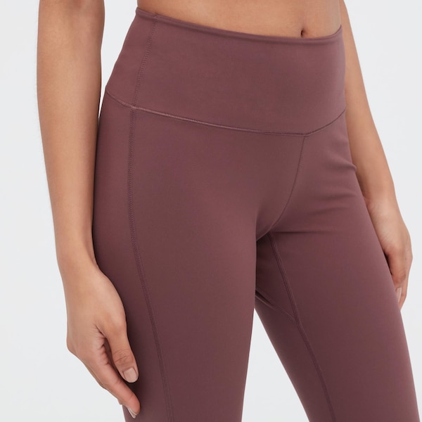 Burgundy Women Uniqlo AIRism Soft Flare Leggings | 3514-NMZOB