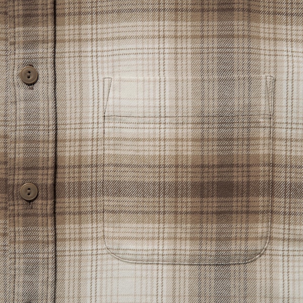 Copper Men Uniqlo Flannel Checked Long-Sleeve Shirts | 5639-WHFYX