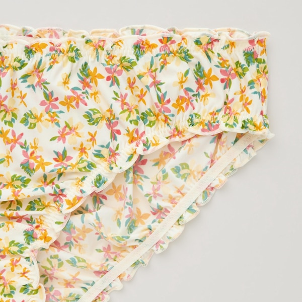 Cream Women Uniqlo Frilled Mid-Rise Briefs | 1924-UJDMV