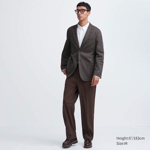 Dark Brown Men Uniqlo Comfort jackets | OQHGJW-961